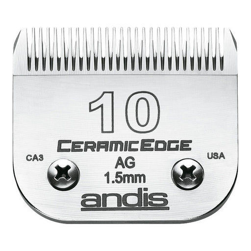 Lâminas de Barbear Andis 10 Cerâmica Cão Aço Aço com carbono (1,5 mm)