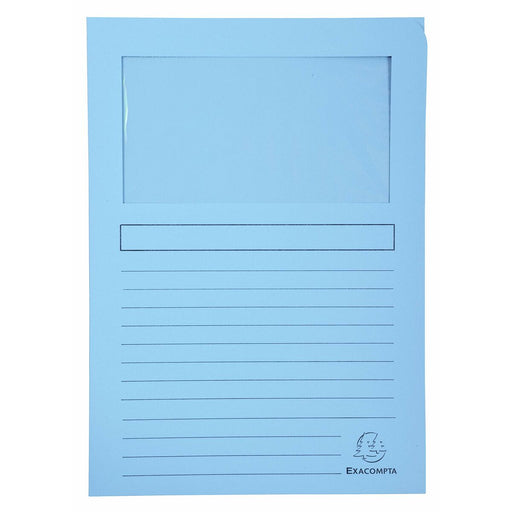 Subpasta Exacompta Super Janela transparente Azul A4 (100 Unidades)