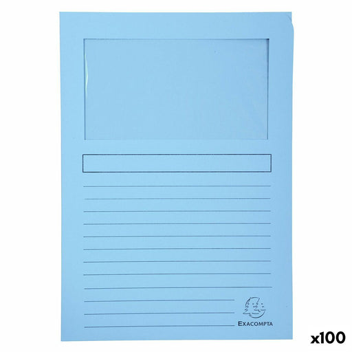 Subpasta Exacompta Super Janela transparente Azul A4 (100 Unidades)