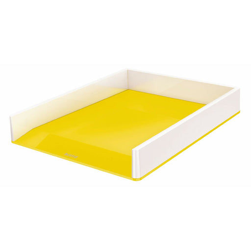 Tabuleiro de arquivo Leitz WOW Dual Branco Amarelo poliestireno (26,7 x 4,9 x 33,6 cm)