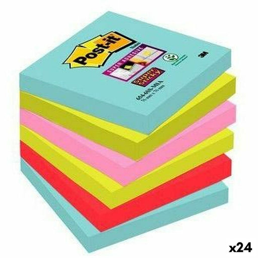 Notas Adesivas Post-it Super Sticky 76 x 76 mm Multicolor (24 Unidades)