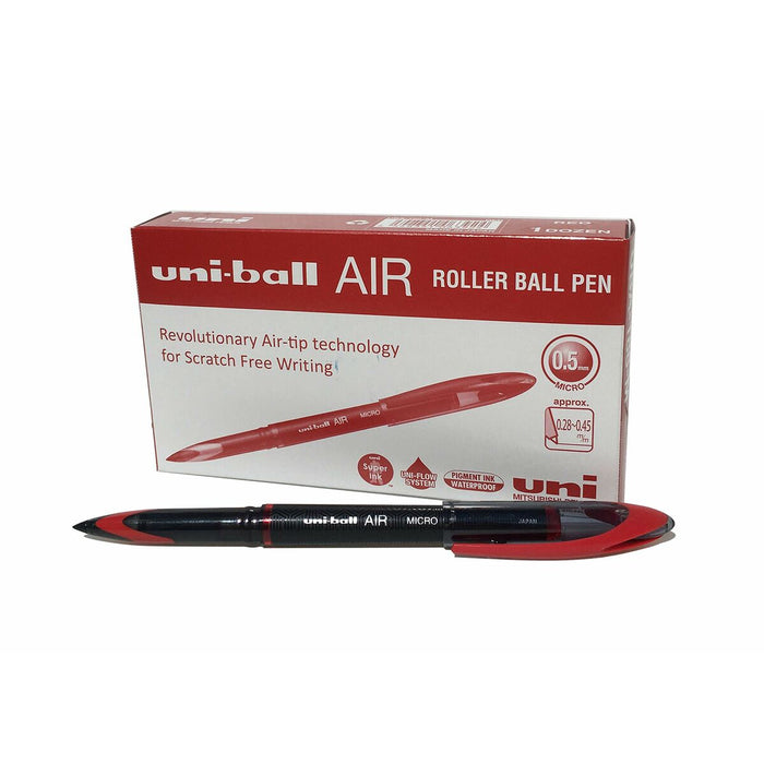 Biros de tinta líquida Uni-Ball Air Micro UBA-188-M Vermelho 12 Unidades