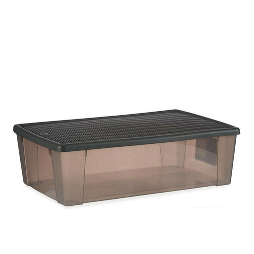 Caixa de Armazenagem Elegance Cinzento 30 L Plástico (38,5 x 17 x 59,5 cm)