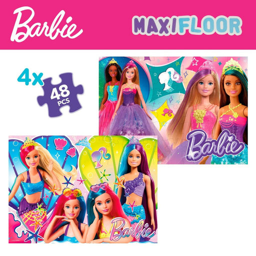 Set de 4 Puzzles Barbie MaxiFloor 192 Peças 35 x 1,5 x 25 cm