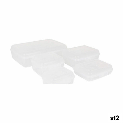 Conjunto de 5 Lancheiras Tontarelli Fill box Retangular Branco 29,5 x 20,2 x 8,6 cm (12 Unidades)
