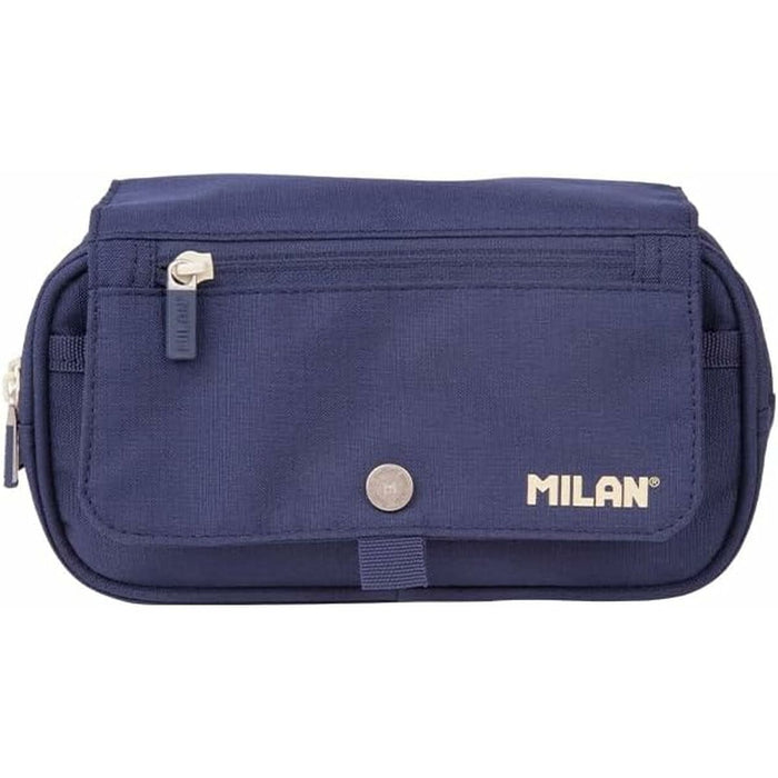 Bolsa Escolar Milan Serie1918 Azul 13 x 24 x 10 cm