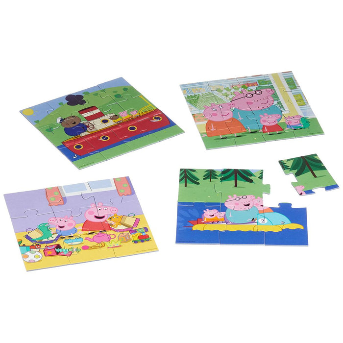 Set de 4 Puzzles   Peppa Pig Cosy corner         16 x 16 cm
