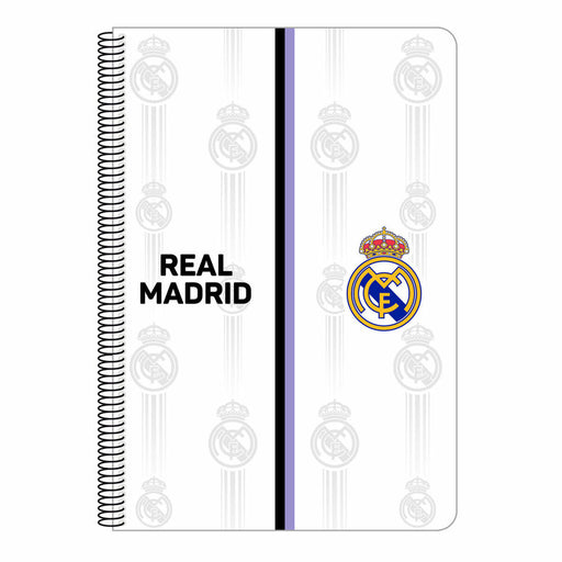 Caderno Real Madrid C.F. Preto Branco A4