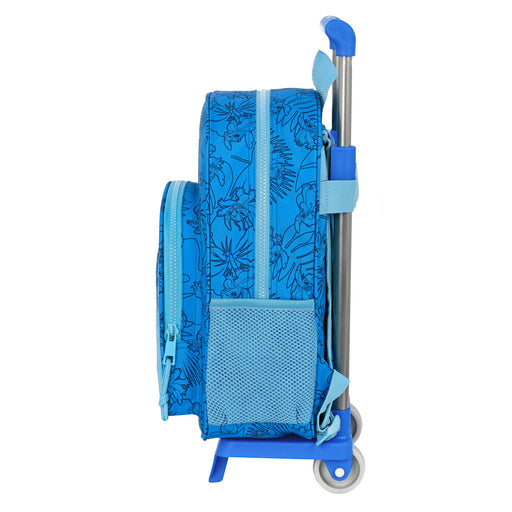Mochila Escolar com Rodas Stitch Azul 26 x 34 x 11 cm