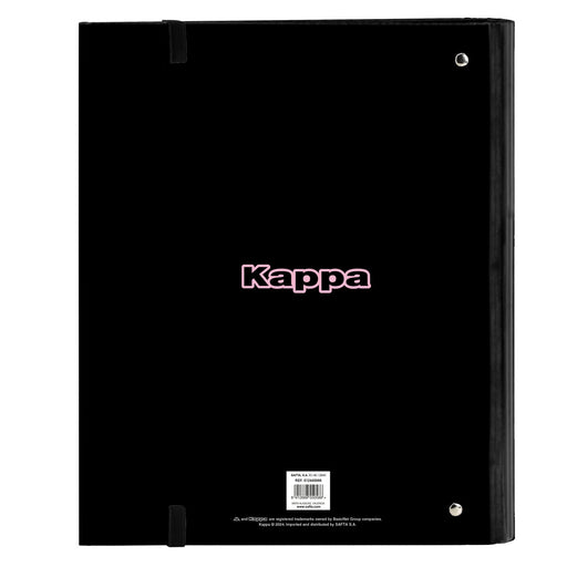 Pasta com argolas Kappa Silver pink Preto Cor de Rosa 27 x 32 x 3.5 cm