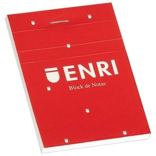 Bloco de Notas ENRI Vermelho 80 Folhas A6 (10 Unidades)