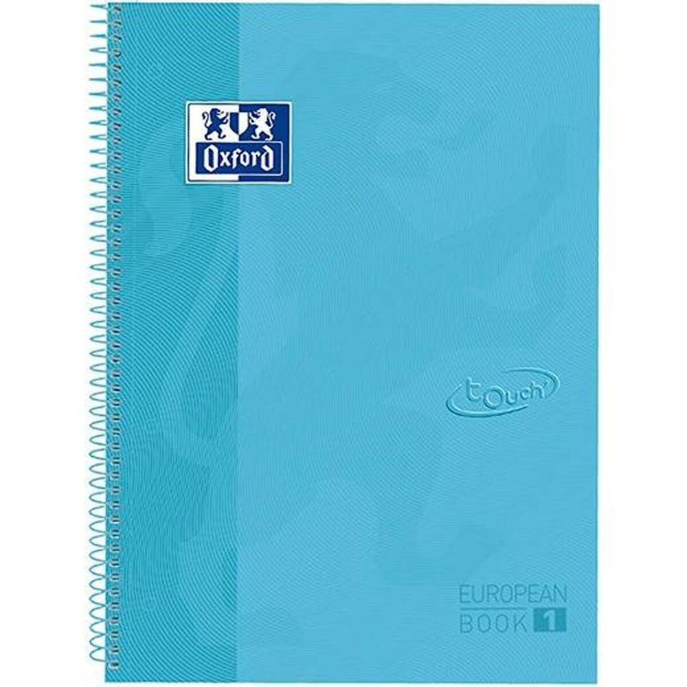 Caderno Oxford European Book A4 Azul Pastel 5 Unidades