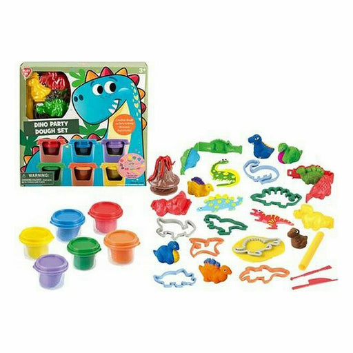 Jogo de Plasticina PlayGo Dino Party Dough Multicolor (23 Peças)