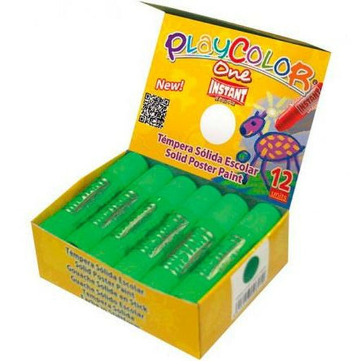 Têmpera Playcolor Basic One Sólida 10 g Verde Claro (12 Unidades)