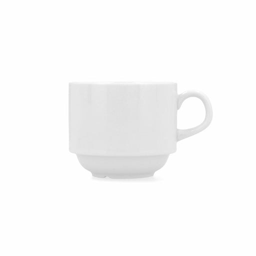 Chávena para Infusão Bidasoa Glacial Branco Cerâmica 250 ml (6 Unidades) (Pack 6x)