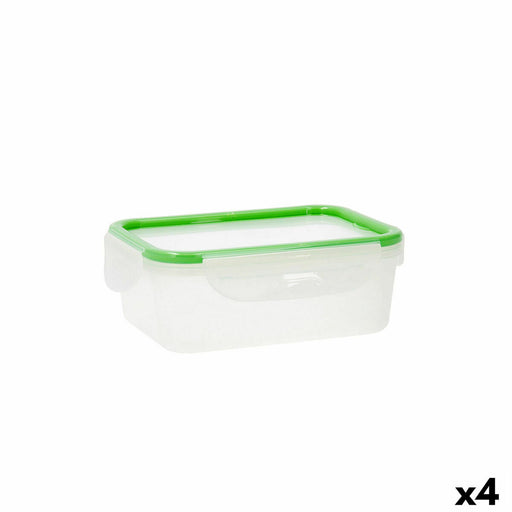 Lancheira Quid Greenery 1 L Transparente Plástico 13 x 18 x 6,8 cm - 1 L (4 Unidades) (Pack 4x)