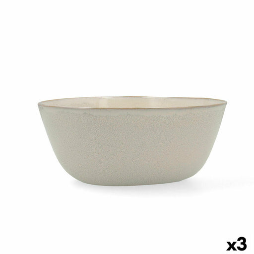 Saladeira Bidasoa Ikonic Cerâmica Branco (20 x 19,5 x 8,5 cm) (Pack 3x)