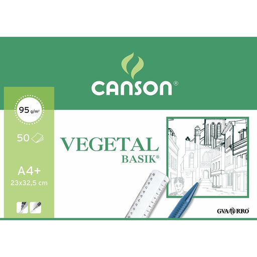 Bloco de desenho Canson Papel vegetal A4+ 50 Folhas (23 x 32,5 cm)