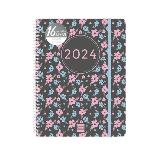 Agenda Finocam Ikon 2023-2024 Bloemen 15,5 x 21,2 cm Multicolor