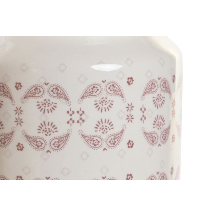 Recipiente para Utensílios de Cozinha DKD Home Decor Cor de Rosa Metal Branco 12 x 12 x 22 cm Dolomite Madeira MDF (5 Unidades)