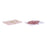 Toalha e guardanapos DKD Home Decor 150 x 150 x 0,5 cm Cor de Rosa Branco (2 Unidades)