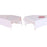 Toalha e guardanapos DKD Home Decor 150 x 250 x 0,5 cm Cor de Rosa Branco (2 Unidades)