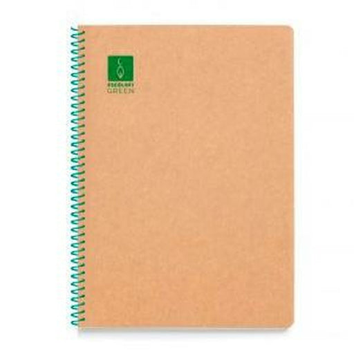 Caderno ESCOLOFI A5 Reciclado 50 Folhas Verde (5 Unidades)
