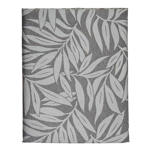 Toalha de Mesa Jacquard Folhas Branco Cinzento (140 x 180 cm)