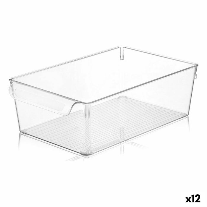 Caixa Multiusos Quttin Transparente 20 x 32,5 x 10 cm (12 Unidades)