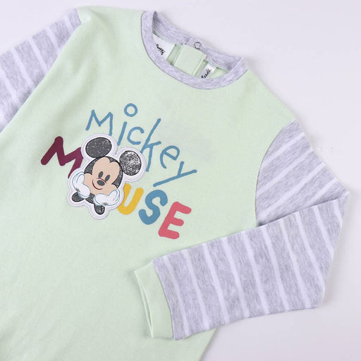 Pijama Infantil Mickey Mouse Cinzento Verde