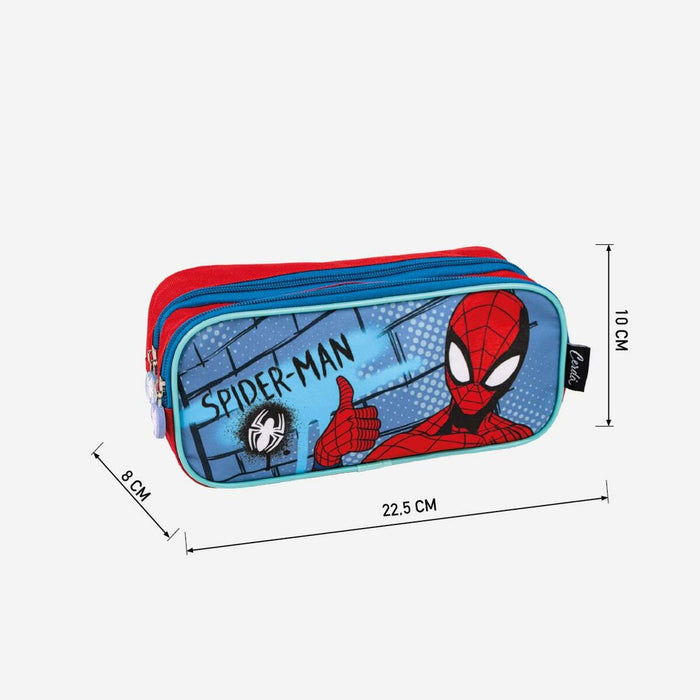 Malas para tudo duplas Spiderman Vermelho Azul 22,5 x 8 x 10 cm