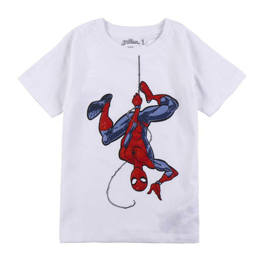 Camisola de Manga Curta Infantil Spider-Man Branco