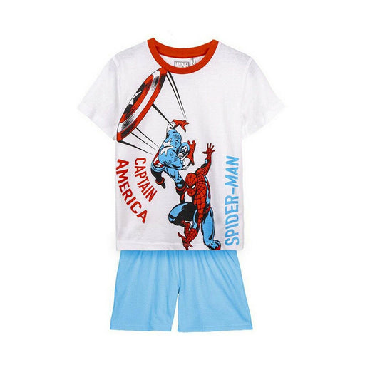 Pijama Infantil The Avengers Azul Branco Cinzento
