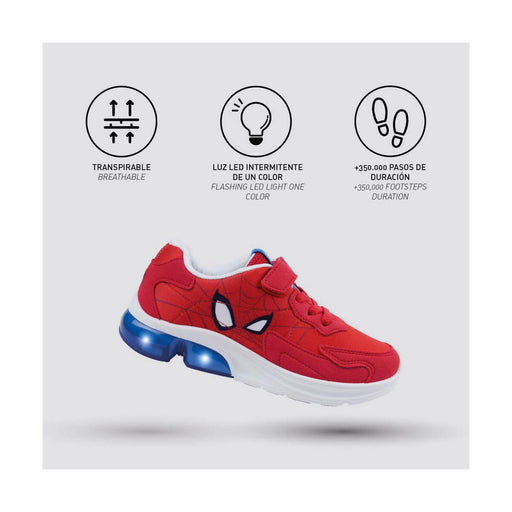 Sapatilhas Desportivas com LED Spiderman Vermelho