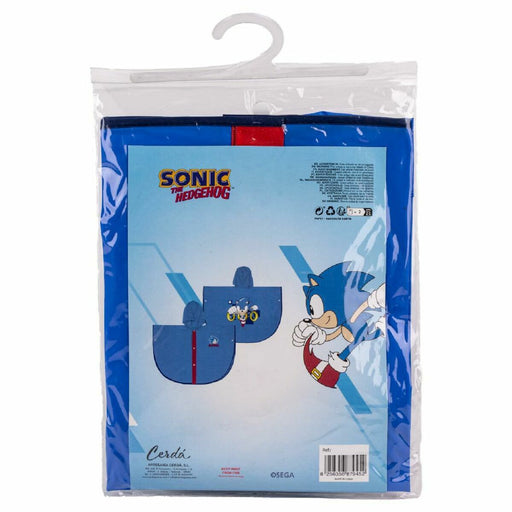 Poncho Impermeável com Capuz Sonic Azul