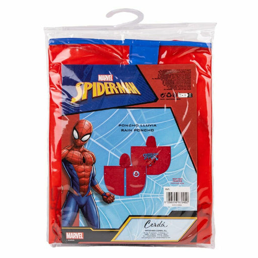 Poncho Impermeável com Capuz Spiderman Vermelho