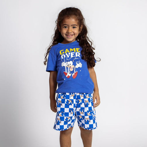 Pijama Infantil Sonic Azul