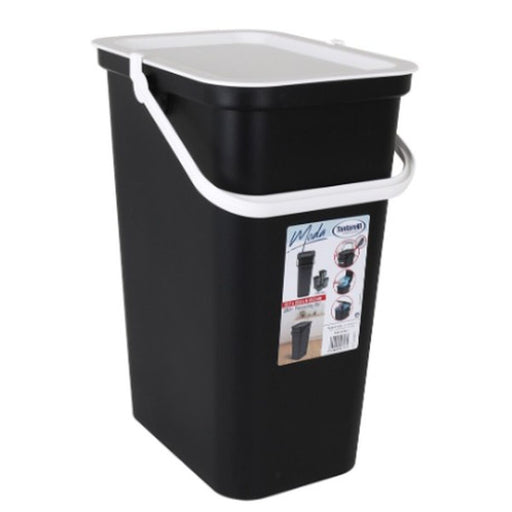 Caixote de Lixo para Reciclagem Tontarelli Moda 24 L Branco Preto (6 Unidades)