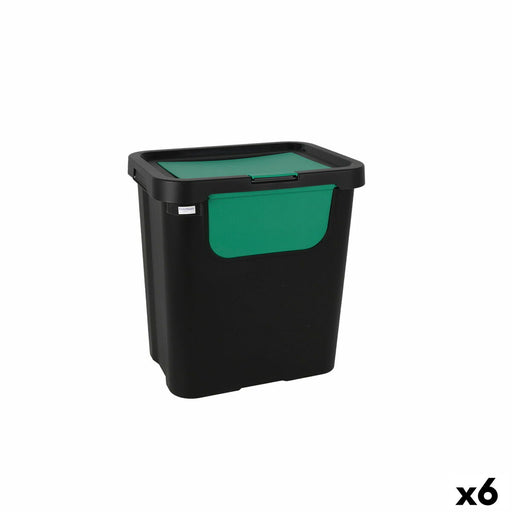 Caixote de Lixo para Reciclagem Tontarelli Moda double Verde (6 Unidades) 24 L
