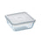 Lancheira Quadrada com Tampa Pyrex Cook&freeze 850 ml 14 x 14 cm Transparente Vidro Silicone (6 Unidades)