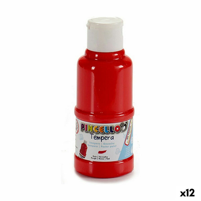 Têmperas Vermelho (120 ml) (12 Unidades)