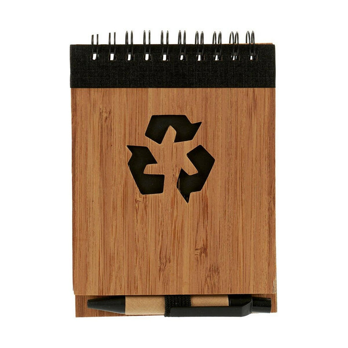 Caderno de Argolas com Caneta Bambu 1 x 10 x 13 cm (24 Unidades)