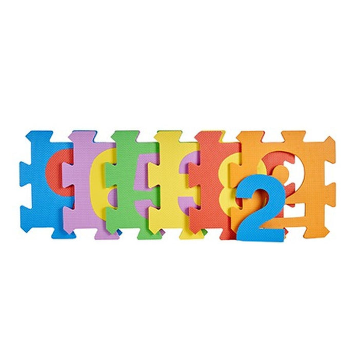 Tapete Puzzle Multicolor Números Borracha Eva (12 Unidades)