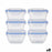 Conjunto de Lancheiras Hermético Azul Transparente Plástico 900 ml 14,5 x 8,5 x 14,5 cm (8 Unidades)