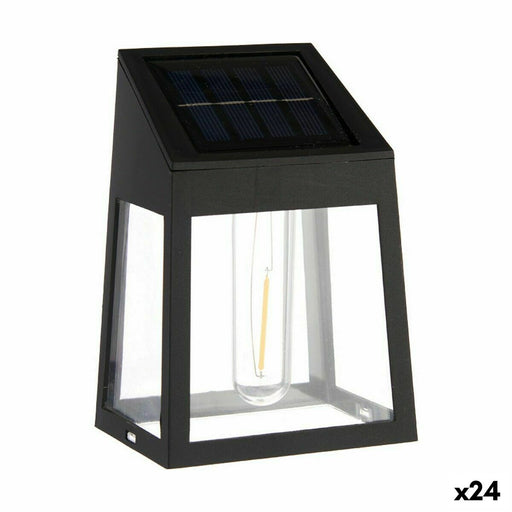 Luz de Parede Carregamento solar Quadrado Preto Plástico (24 Unidades)