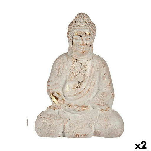 Figura Decorativa para Jardim Buda Poliresina 22,5 x 41,5 x 29,5 cm (2 Unidades)