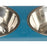 Comedouro para Gato Duplo Azul Metal 35 x 7,5 x 19 cm (12 Unidades)