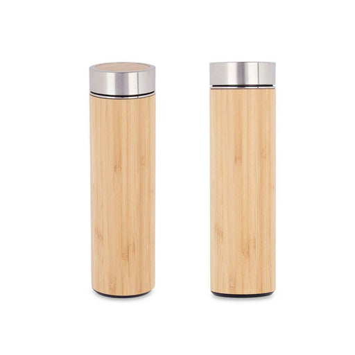 Termo 500 ml Natural Metal Bambu (6 Unidades)