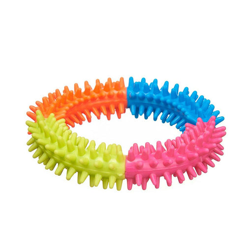 Brinquedo para cães Anel de fixação Silicone 12,5 x 2,5 x 12,5 cm (12 Unidades)