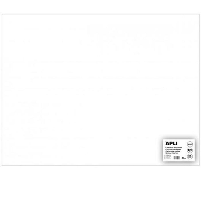 Cartolinas Apli Branco 50 x 65 cm (25 Unidades)